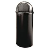 Rubbermaid Commercial Products Marshal Classic vuilnisbak van polyethyleen, rond, 15 gal, zwart