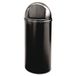 Rubbermaid Commercial Products Marshal Classic vuilnisbak van polyethyleen, rond, 15 gal, zwart