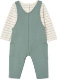 Vertbaudet Fleece babyset met T-shirt en tuinbroek