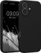 kwmobile coque de téléphone convient pour Apple iPhone 17 - Coque arrière en TPU avec revêtement en silicone - Étui pour smartphone en noir
