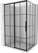 Mexen Rox cabine de douche coulissante gauche 110 x 120 , grille noire, noir