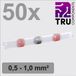 TRU COMPONENTS TC-12888420 Stootverbinder Met krimpkous 0.5 mm² 1.0 mm² Volledig geïsoleerd Rood 50 stuk(s)