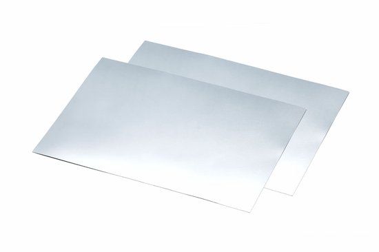 Tamiya Modelbouwdecoratie - 87226 Ultradunne Aluminium Sticker - 100x144mm - 0.01mm dik - 2 Vellen Folie