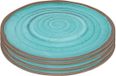 Bo-Camp Dinerbord Halo - 4 stuks - Aqua - Melamine