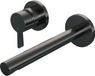Brauer Gunmetal Edition Inbouw Wastafelmengkraan met Rechte Uitloop en Rozetten Model E2 Gunmetal Geborsteld PVD