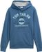 Tom Tailor Sweat à capuche avec imprimé logo - Taille S - bleu sarcelle réel