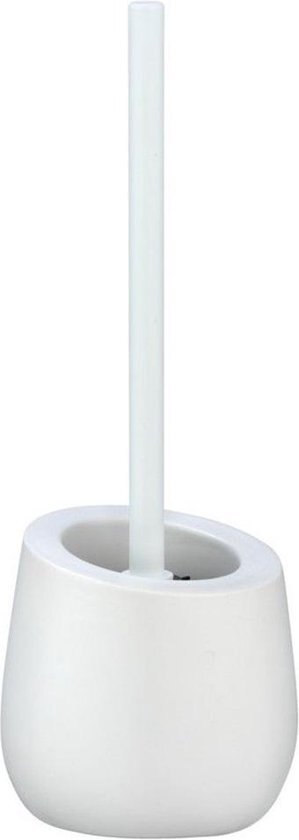 WENKO Toiletborstel mat wit met siliconen borstel / wc borstel / borstelhouder