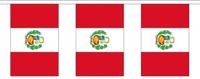 Merkloos / Sans marque Bol Peru landen thema vlaggetjes - 300 cm - Slingers versiering - Polyester