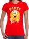 Bellatio Decorations Foute party t-shirt voor dames - Party Time - rood - carnaval/themafeest M