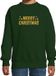 Bellatio Decorations Merry Christmas Kerst sweater / trui - groen met gouden glitter bedrukking - kinderen - Kerst sweater / Kerst outfit 98/104