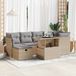 Maison Exclusive - Ensemble de meubles de jardin 7 pièces avec canapé et coussins, beige, en polyrotin