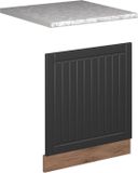 Vicco Façade Fame-Line, Chêne gris foncé/doré, 60 cm, Marbre WB