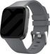 Strap-it Siliconen Smartwatch bandje - Geschikt voor Fitbit Versa / Versa 2 silicone band - grijs - Maat: Maat S