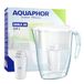 AQUAPHOR Smile Waterfilterkan - 2,9 l, past op koelkastdeuren, studentvriendelijk | Lichtgewicht, ruimtebesparend, inclusief 1 x A5 350L filter, vermindert kalkaanslag, chloor, microplastics (Wit)