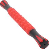 Bâton de massage pour thérapie musculaire avec poignées ergonomiques, couverture à 360°, disponible en rouge, avec engrenages à rainures profondes pour la thérapie des points de déclenchement, adapté au sport et au soulagement de la douleur