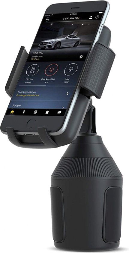 SEEKONE Universele Telefoonhouder voor Auto - Bekerhouder - Zwart