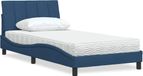 Maison Exclusive - Lit avec matelas "Hanko", bleu, 100x200 cm, rembourré