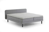 Atlantic Home Collection Boxspringbed Carola 7 zones pocketvering matras H3 lichtgrijs 140x200 cm