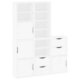 vidaXL - Bijzetkasten - 5 - st - ODDA - 40x24x79 - cm - massief - grenenhout - wit