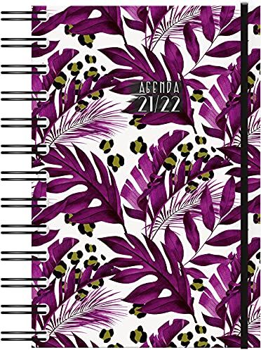 AGENDA Bloemen paars 12,5 x 17,5 cm BOUCHUT