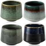 Set de 4 Mini Tasses à Espresso en Grès de Haute Qualité