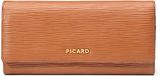 PICARD Leren portemonnee Calais 1 Flap Wallet Cognac Lichtbruin