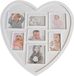 Merkloos Cadre photo cœur pour 6 photos - Blanc 36x32cm