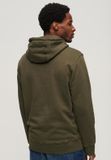 Superdry Hoodie met Losse Pasvorm en Klein Logo - Heren - Katoen - XXL - Army Khaki