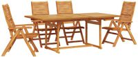 vidaXL Eettafel Set Bruin Massief Acacia Hout