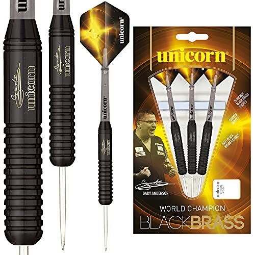 Unicorn Black Brass Gary Anderson Steel Dart, 25 g