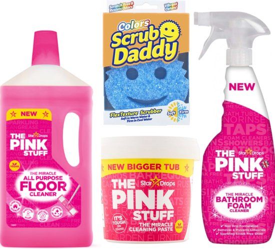 The Pink Stuff & Scrub Daddy Schoonmaakset - 2600 ml