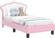 vidaXL Cadre de lit pour enfant avec tête de lit, rose, 70 x 140 cm, PU