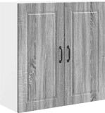vidaXL Wandkast PORTO Grijs Sonoma 80 x 31 x 80 cm Bewerkt hout