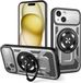 Techsuit Hoesje geschikt voor Apple iPhone 15 Plus - RuggedCam Back Cover - Geschikt voor MagSafe - Grijs