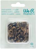 We R Makers 50 zilveren ovale oogjes voor Crop-a-Dile perforatietang