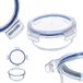 KADAX Glazen container met deksel, voedselcontainer, vaatwasmachinebestendige voedselcontainer, afsluitbare vershouddoos, bewaardoos (rond 620 ml)