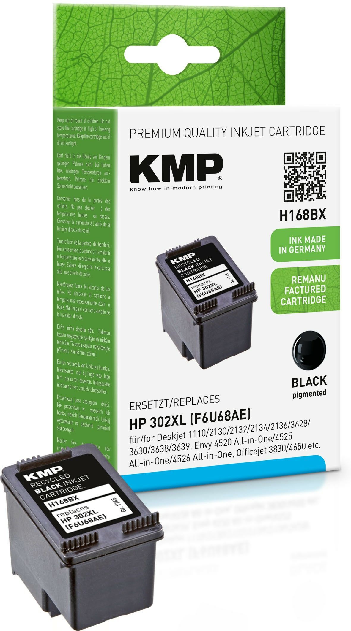 KMP H168BX - Zwarte inktcartridge - 15 ml - 550 pagina's - Compatibel met HP DeskJet/Envy/OfficeJet printers