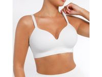Feelingirl Soutien-gorge sans armatures, sculptant, sans coutures, confortable, couvrance intégrale - M