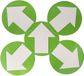 Bellatio Decorations 10x Accent pijl sticker groen - 14,8 cm