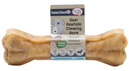 Beeztees Hertenhuid Kauwbot - 17 cm