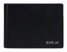 REPLAY Leren portemonnee Wallet Black zwart