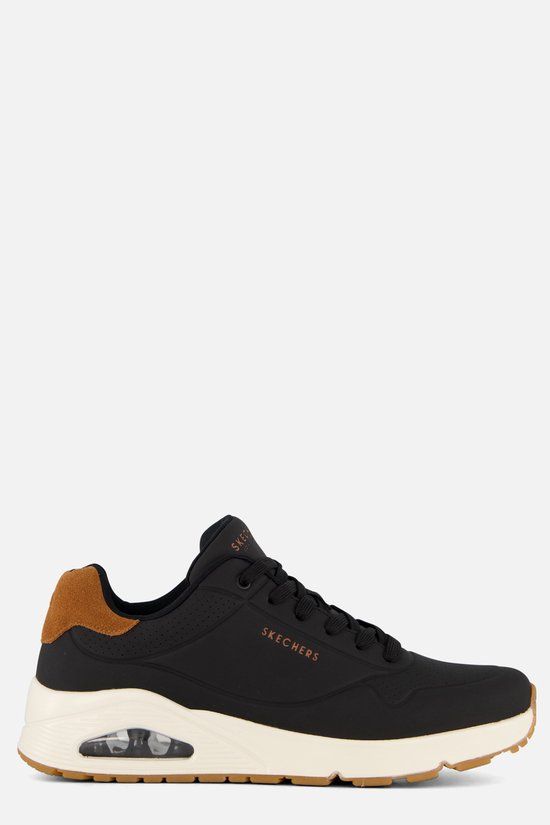 Skechers Uno - Suited On Air Heren Sneakers - Zwart - Maat 46