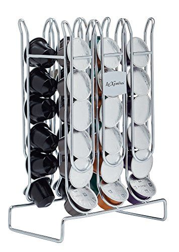 Kitchen Craft Le'Xpress Carbon Steel Nespresso koffiepads houder - voor 36 capsules