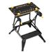 Stanley Établi de menuiserie - Bambou - Noir, Jaune - Pliable - Hauteur réglable - Charge max 250 kg