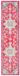 Safavieh Madison Collection Distressed Short Pile Fuchsia and Blue Rug 67 x 122 cm