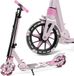 Movino City Light - Roze Step - Kinderen - 100 kg - ABEC-7 Lagers - LED Wielen