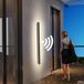 Applique murale LED avec détecteur, 120 cm, noir, IP65, 4000K