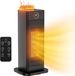 StarTech Elektrische terrasverwarmer - Keramische verwarming - 2000 W - Energiezuinig - Met luchtbevochtiger - LED-vlammensimulatie - Stil - Snelle opwarming