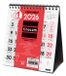 Finocam 780130026 Tafelkalender Meerkleurig Papier Spaans Maand 12 maanden Spiraal Nationale feestdagen 140 mm x 70 mm x 155 mm