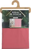 Urban Living Douchegordijn met ringen - oudroze - PVC - 180 x 200 cm